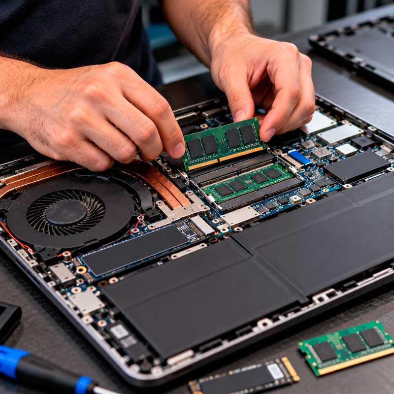 Instalación de memoria RAM en una notebook: servicio técnico y actualización en Rosario