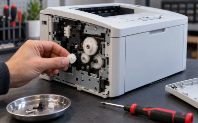HP LaserJet Pro M102w: de un atasco de papel a reparar los engranajes